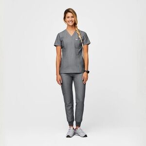 Figs Graphite Grey Scrub Set Small Tall